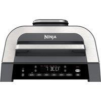 Ninja 6-in-1 MAX Indoor Grill & Air Fryer, 6 Cooking Functions, Make Up to 6 Burgers, 3.8L Capacity, Low Smoke, Includes Digital Meat Thermometer, Grey/Silver, DG551UK