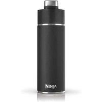 Ninja Thirsti Water Bottle and Flask 700 ML with Leak-Proof Lid, Designed for Carbonated, Hot & Cold Drinks, Ideal for Travel & Sports, Triple Insulated, Stainless Steel Bottle, Black, DW2401EUUKBK