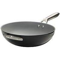 Ninja ZEROSTICK Ceramic Pro 28cm Wok, Scratch Resistant, Made PTFE-Free, All Hob Compatible, Black CW30928UK