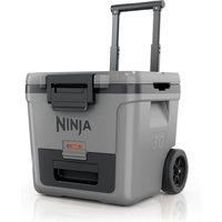 Ninja FrostVault Heavy-Duty Insulated Cool Box, Wheeled Premium Cooler with Dry Zone Integrated Fridge-Temp Dry Storage Drawer, Keeps Ice for Days, Fits up to 48 Cans, Slate Grey, FB230UKGY