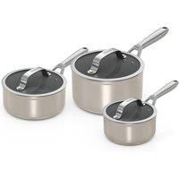 Ninja Ceramic Pro 3-Piece Saucepan Set Stone