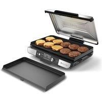 Ninja GX101UK Electric Grill Plate, 1800 W, Silver/Black