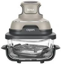 Ninja CRISPi Portable Air Fryer, 3.8L & 1.4L, 4-in-1: Air Fry, Roast, Keep Warm, Recrisp, Space Saving Compact Design, 6 Portions, 2x Removable Glass Containers & Lids, 1700W, Stone FN101UKST