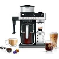 Ninja Prestige 2-in-1 Filter Coffee and Pod Capsule Machine with Built-in Milk Frother, Make Lattes, Iced Coffee and Flat Whites, Black CFN802UK