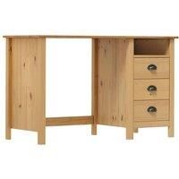 Desk Hill with 3 Drawers 120x50x74 cm Solid Pine Wood
