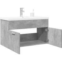 Bathroom Sink Cabinet with Built-in Basin Concrete Grey