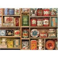Cobble Hill 1000 Piece Puzzle Vintage Tins-Sample Poster Included