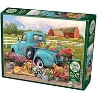 Cobble Hill 1000 Piece Puzzle Flower Truck-Sample Poster Included