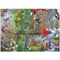 Cobble Hill 1000 Piece Puzzle Birds of The Season-Sample Poster Included