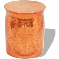 Hammered Aluminium Stool/Side Table Brass/Copper Colour