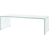 Coffee Table Tempered Glass 98x45x30 cm Clear