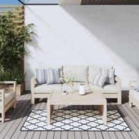 Outdoor Rug Navy and White 80x150 cm Reversible Design