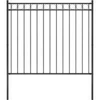 Garden Fence Steel 1.7x1.5 m Black