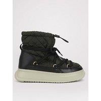 PAJAR Womens Gravita Pull On Waterproof Warm Winter Snow Boots, Khaki/Preto, 5