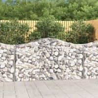 Arched Gabion Baskets 8 pcs 200x50x100/120 cm Galvanised Iron