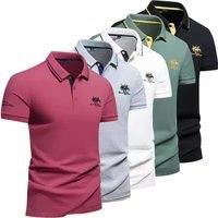 Ralph Lauren-Inspired Men'S Embroidered Summer Polo Shirt