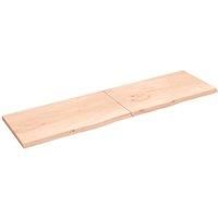 Wall Shelf 220x60x(2-4) cm Untreated Solid Wood Oak