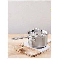 Le Creuset 3-Ply Stainless Steel Saucepan with Lid, 20 x 12.2 cm