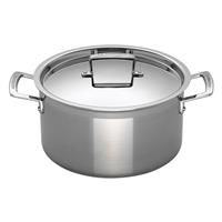 Le Creuset 3-Ply Stainless Steel Deep Casserole Le Creuset Capacity: 4L  - Size: Medium