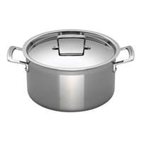Le Creuset 3-Ply Stainless Steel Non-Stick Chef Pan with Lid, 24 x 8.5 cm