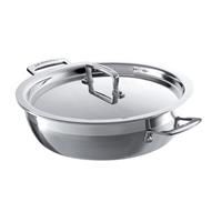 Le Creuset Shallow Casserole  Pan With 30cm 3-ply Stainless Steel Very Good Used
