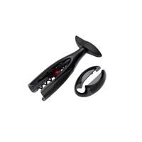 LE CREUSET Wine Accessories Corkscrew Gift Set with Corkscrew and Foil Cutter, Table Model GS-200, Black, 59062011007461