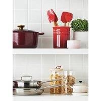Le Creuset Classic Utensil Jar (1.1 L), Set of 4 Craft Spatulas, Gift Box, Volcanic