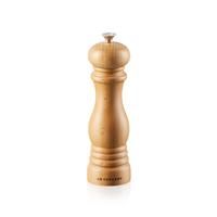 Le Creuset Classic Adjustable Salt Mill Grinder, Durable Beechwood, Anti-Corrosion, 40g, 21 cm Natural Finish, 96002000687000, Wood