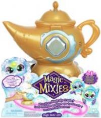 Magic Mixies Magic Genie Lamp with Interactive 8 inch Blue Plush Toy & 60+ Sounds and Reactions: Perform The Magic Steps to Unlock a Magic Ring & Reveal a Blue Genie Mixie From the Real Misting Lamp