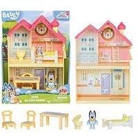 Mini Bluey Home Playset Compact House Playset With Carry Handle Three Different Rooms Kitchen, Bedroom and Bathroom Includes Bluey Figure With 5 Play Pieces