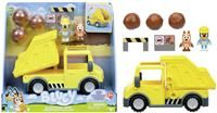 Bluey Dump Truck, With Load and Unload Feature, Get Some Work Done With Exclusive Hard-Hat and Muddy Bingo,