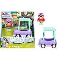 Bluey Hit The Road And Her Friends In This Cute Little Vehicle! Ride Along In Grannies Car with Janet, This Vehicle Fits One 6-7.6 CM Articulated Janet Figure Inside