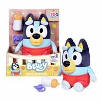 Bluey Cuddle And Care Baby, Nurture, Feed, and Soothe Baby, 28 CM Electronic Plush Toy With 10 Different Sounds, With 2 Accessories and Removable Diaper