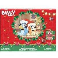 Bluey Advent Calendar, Find 4 Mini Figures, Bingo, Muffin And Socks, 12 Other Accessories, 3 paper standees and 5 stickers to reveal Behind 24 Windows