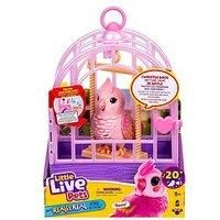 Little Live Pets My Really Real Bird & Cage - Rosie, Interactive, Realistic Pet Bird, 20+ Sounds & Reactions (25cm/9,8in Cage, 10,9cm/4,3in Bird), Records & Repeats or Whistles Back, Carry & Display