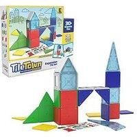 Tile Town Expansion Pack Magnetic Tiles Building Construction Playset, Kids 3-5+, 32 Pieces + Sticker Sheet, STEM Creative Toy, Great Gift for Boys & Girls