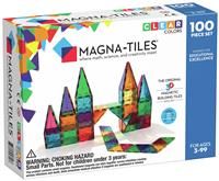 Magna-Tiles 100 Piece Set - Boxed, Rare! Solid Colours slight dent front of box