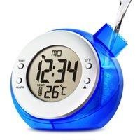 Smart Living Kettle Shaped Water Powered Multi Function Digital Desk Clock in Blue
