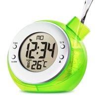 Smart Living Kettle Shaped Water Powered Multi Function Digital Desk Clock in Green