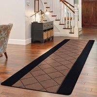 Smart Living Carmela Heavy Duty Machine Washable Hallway Kitchen Non Slip Door Mat in Black | Size: 40cm x 60cm