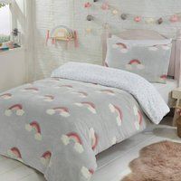 Smart Living Luxurious Glow in the Dark Fleece Duvet Cover with Pillowcases | Size: Double