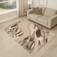 Smart Living Parma Modern Shimmer Rug â€“ Soft Luxury for Living & Bedroom in Beige | Size: 80cm x 150cm