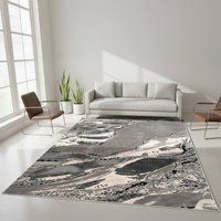 Smart Living Parma Modern Shimmer Rug â€“ Soft Luxury for Living & Bedroom in Grey | Size: 80cm x 150cm