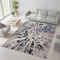 SmartLiving Rugs Living Room, Blue Marble Effect Area Rug 200 x 290 cm Sunset Luxury Ultra Soft Rugs for Bedroom, Non Shedding Floor Mat, Machine Washable Rug For Lounge, Dining Room, Bedroom
