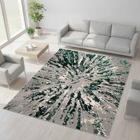 Smart Living Luxury Soft Modern Shimmer Sunset Rug for Living & Bedroom in Emerald | Size: 120cm x 170cm