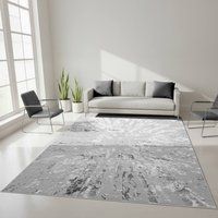Smart Living Luxury Soft Modern Shimmer Sunset Rug for Living & Bedroom in Grey | Size: 120cm x 170cm