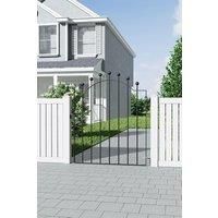86cm W x 103cm H Modern Metal Irregular Garden Fence Swing Gate