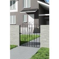 Modern Metal Rectangular Swing Gate Garden Fence Gate, 85cm W x 104cm H