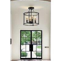 Black Cage Metal Ceiling Light