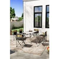 7 Pcs Portable Folding Camping Table and Chairs Set